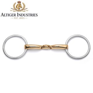 Loose Ring Lozenge Savor Gold Snaffle Horse Bit