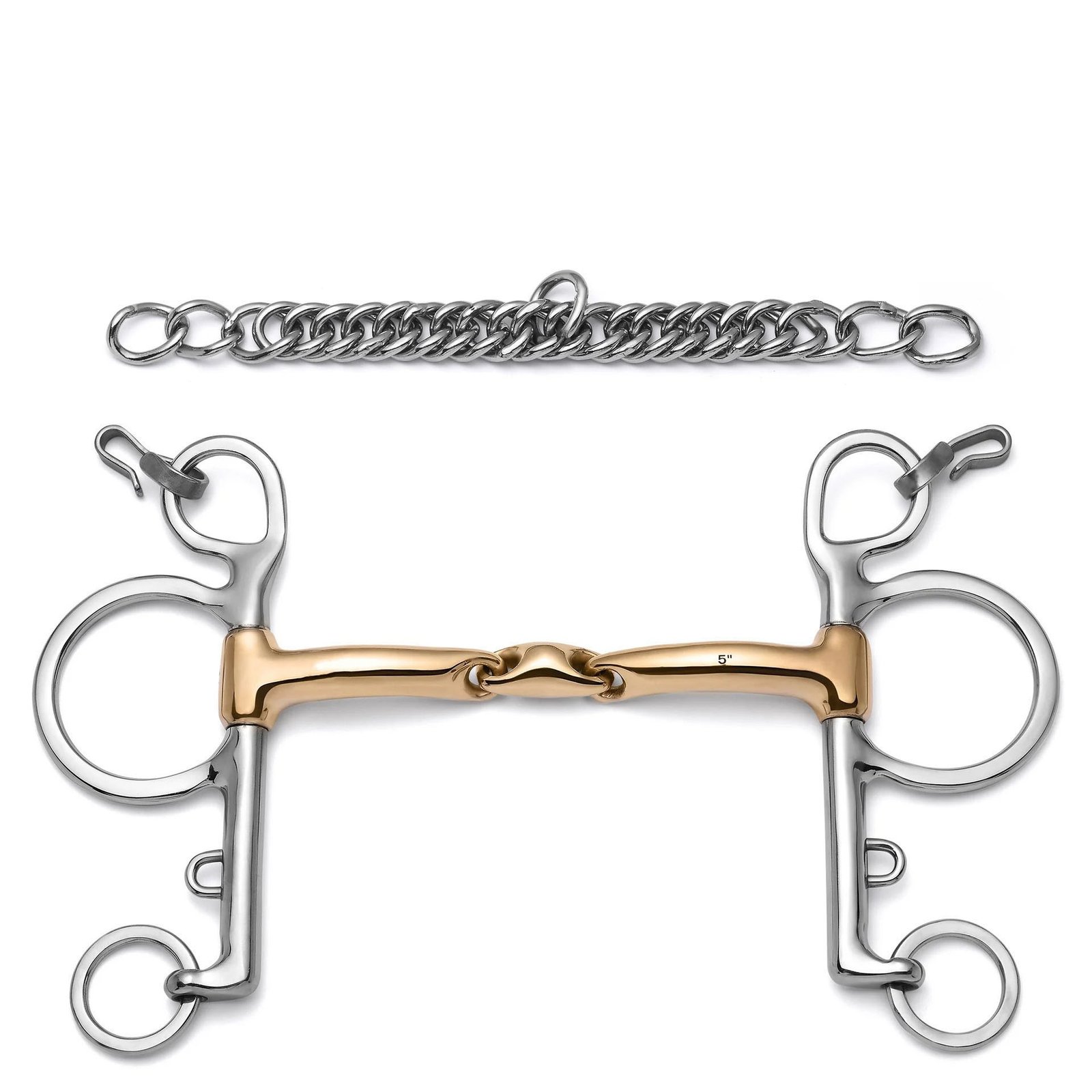Pelham Lozenge Savor Gold Curb Horse Bit