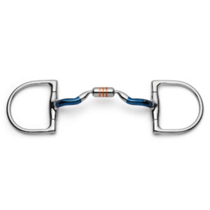 Ported Copper Roller D-Ring Sweet Iron Snaffle Horse Bit
