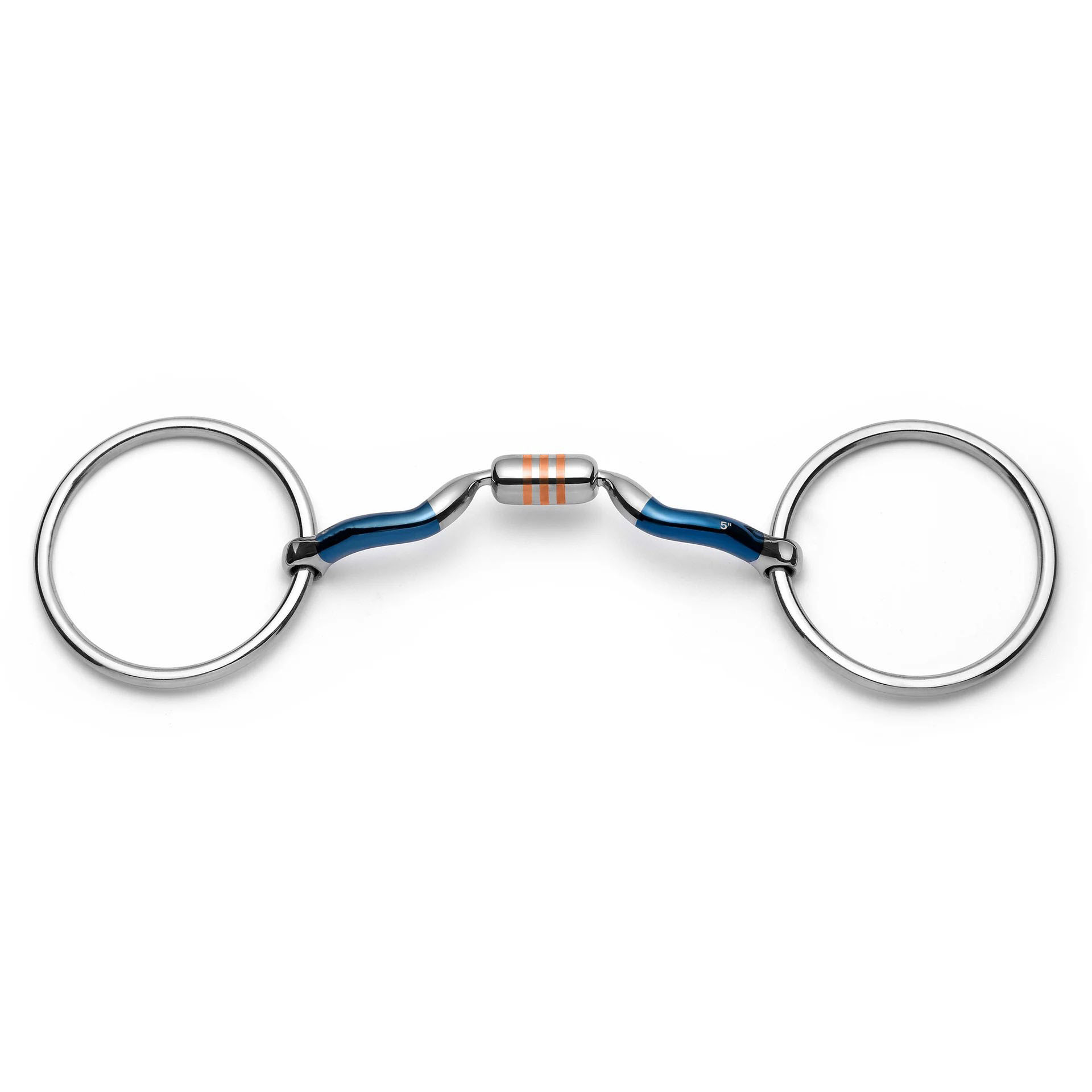 Ported Copper Roller Loose Ring Snaffle Horse Bit