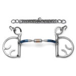 Copper Roller Butterfly Horse Bit with Curb Chain