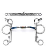 Western Correction Horse Bit with Copper Roller & Curb Chain