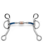 Blue Sweet Iron Barrel Roller Short Shank Horse Bit