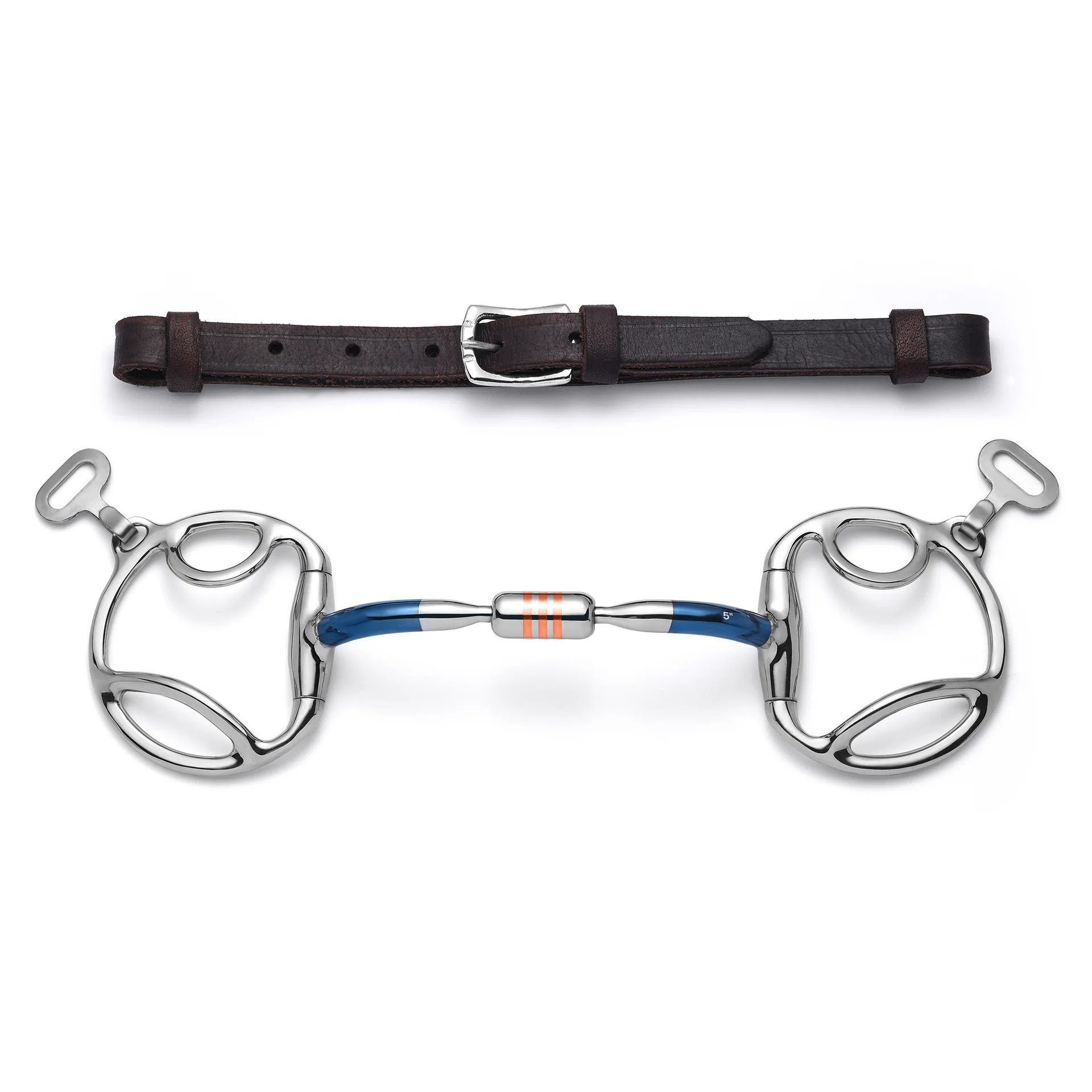 Slotted D-Ring Capsule Sweet Iron Snaffle Horse Bit
