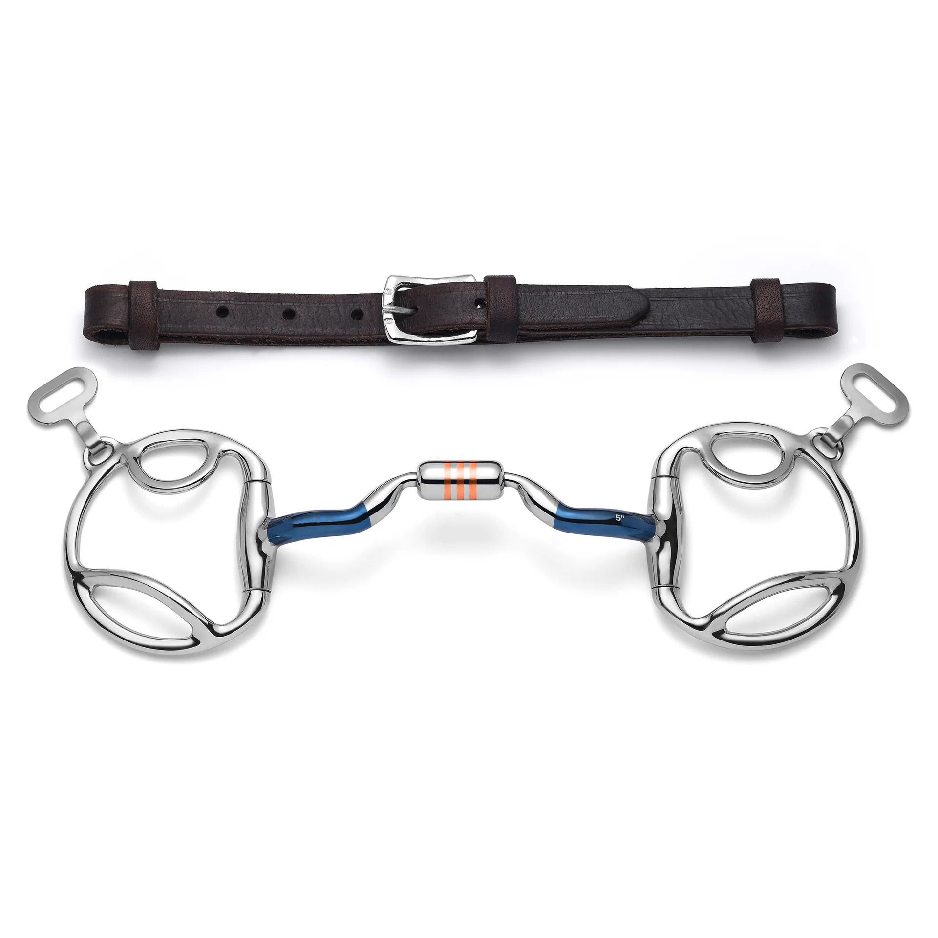 slotted d ring low port capsule sweet iron snaffle horse bit