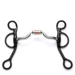 Black Steel Copper Roller Medium Port Correction Horse Bit