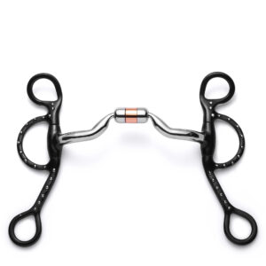 argentine low port capsule silver dotted curb horse bit