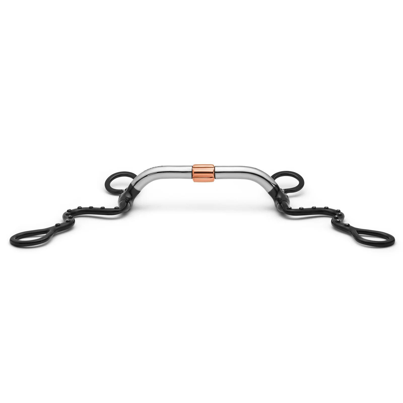 Black Copper Roller Western Correction Horse Bit