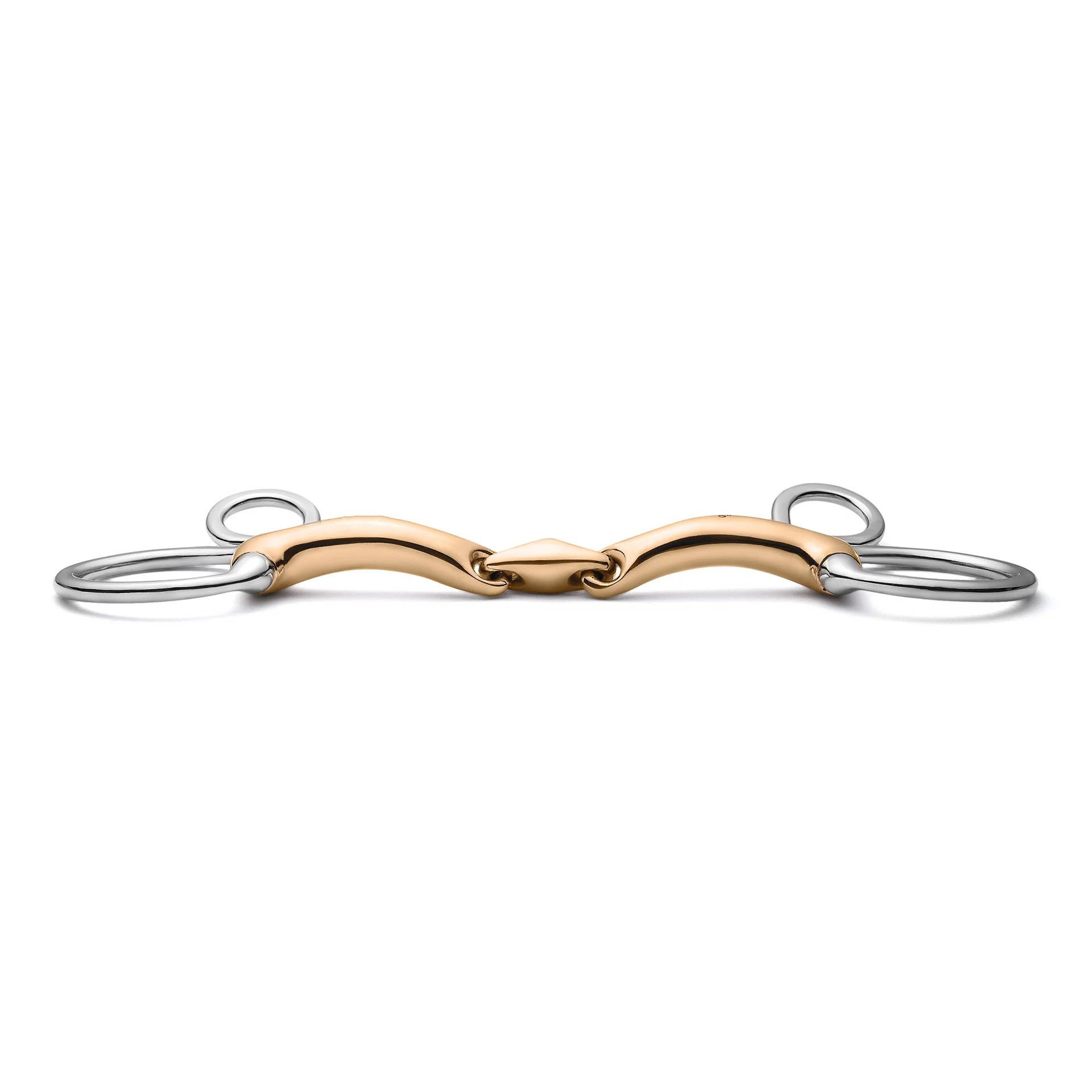 baucher lozenge savor gold snaffle horse bit