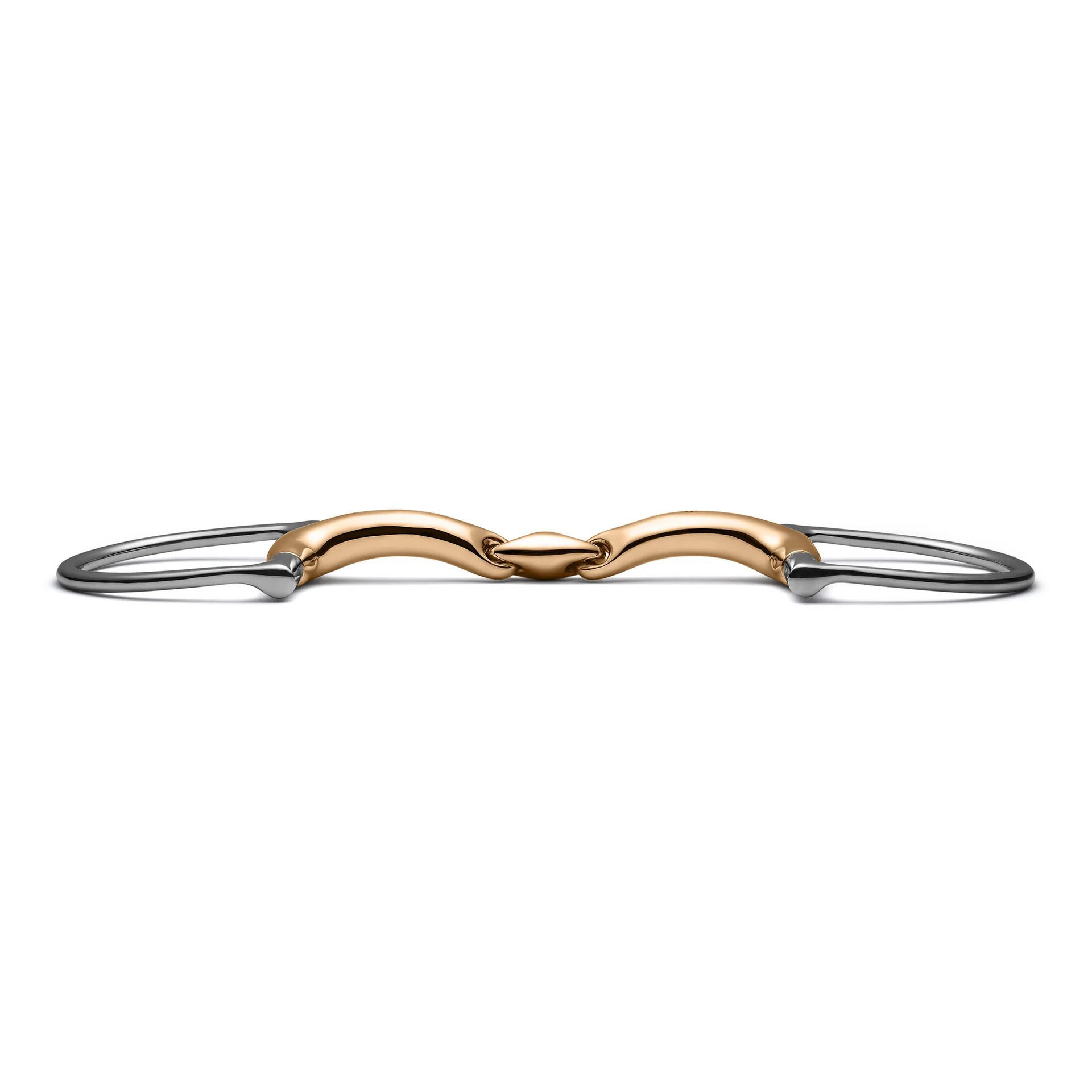 hunter d ring lozenge savor gold snaffle horse bit