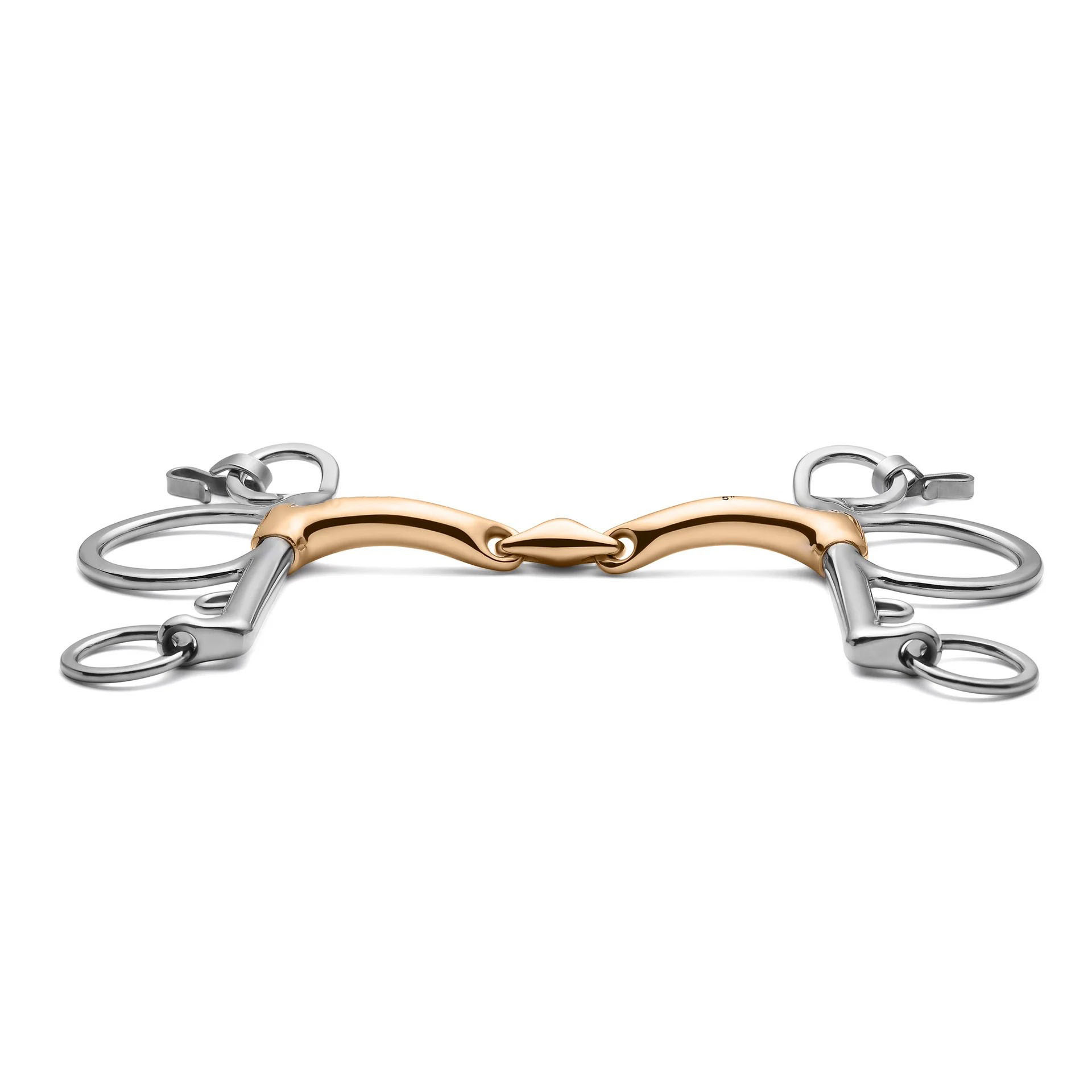 pelham lozenge savor gold curb horse bit
