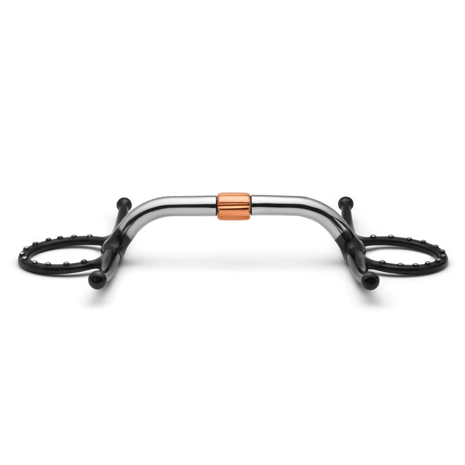 Black Copper Roller Full Cheek Training Horse Bit