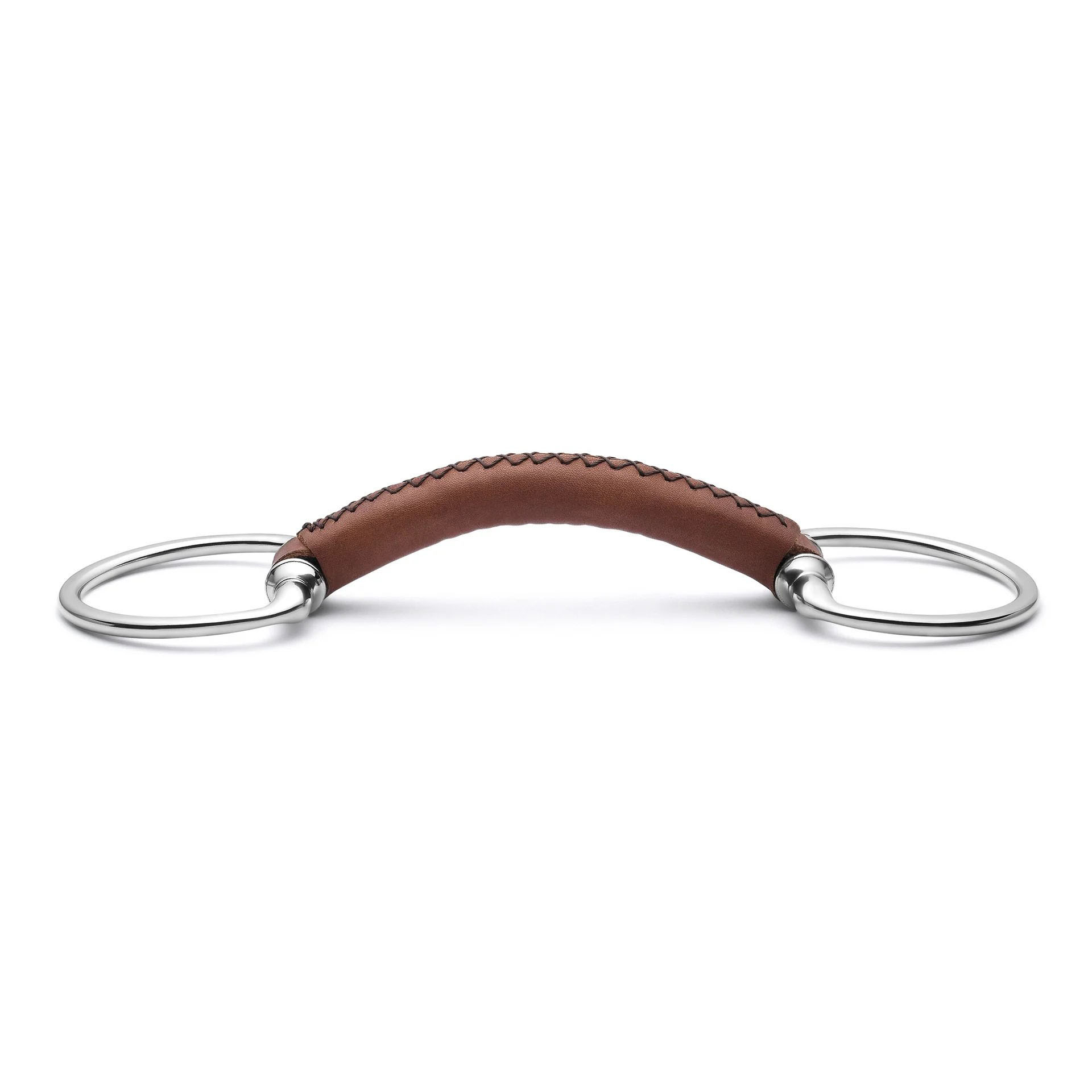 eggbutt soft leather snaffle horse bit