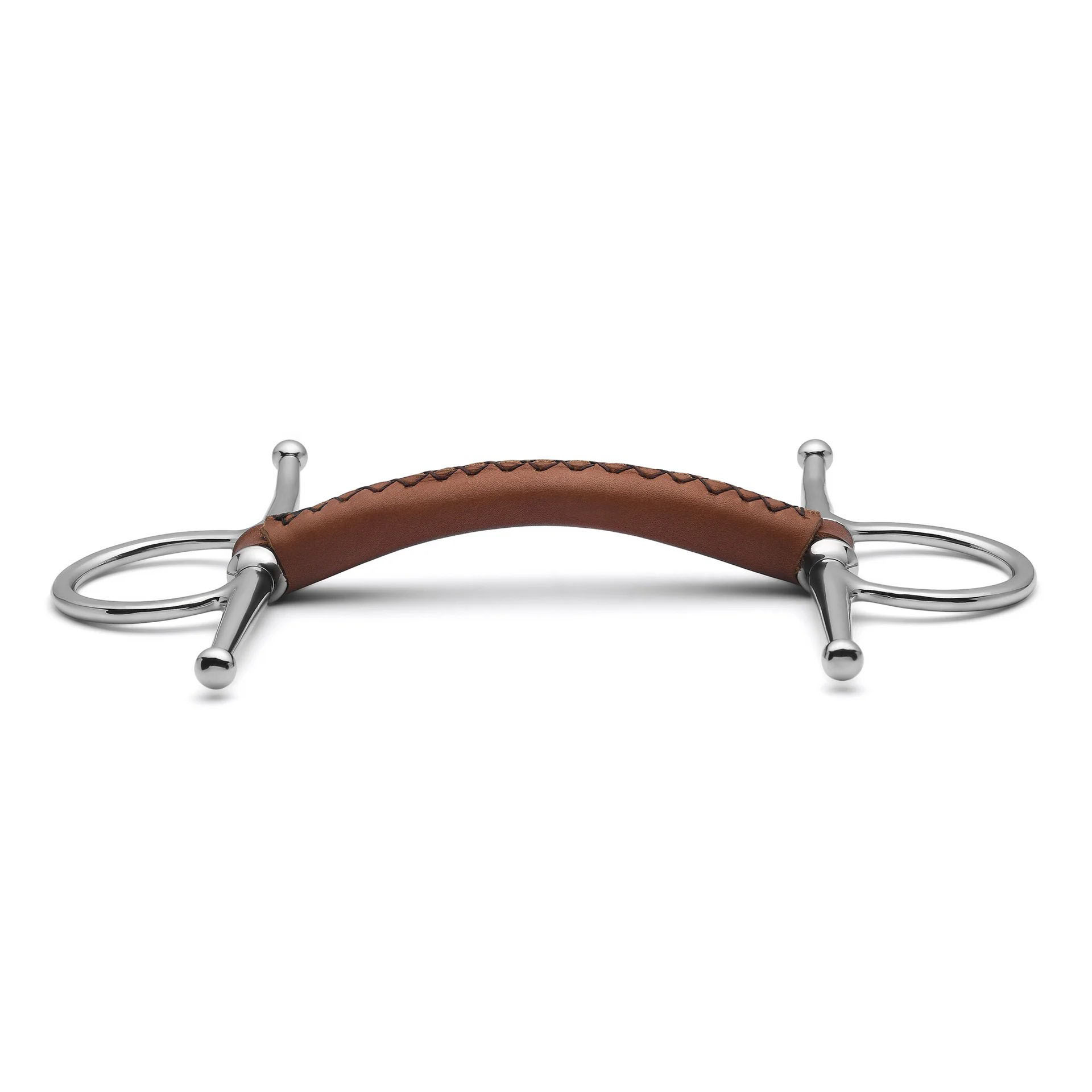 Leather Covered Full Cheek Mullen Horse Bit