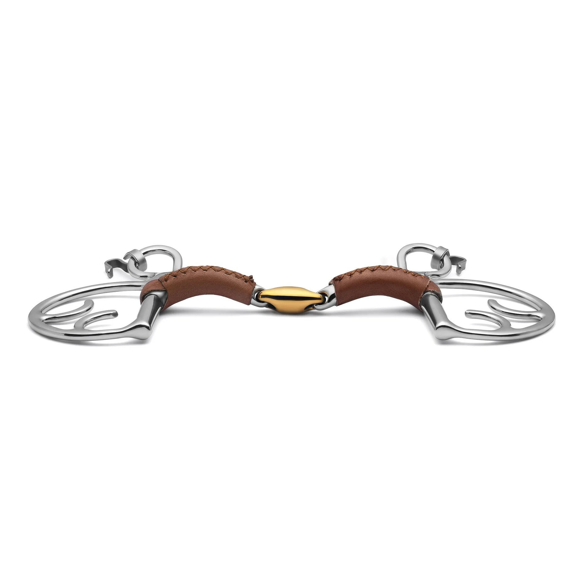 Kimberwick Lozenge Leather Covered Curb Horse Bit
