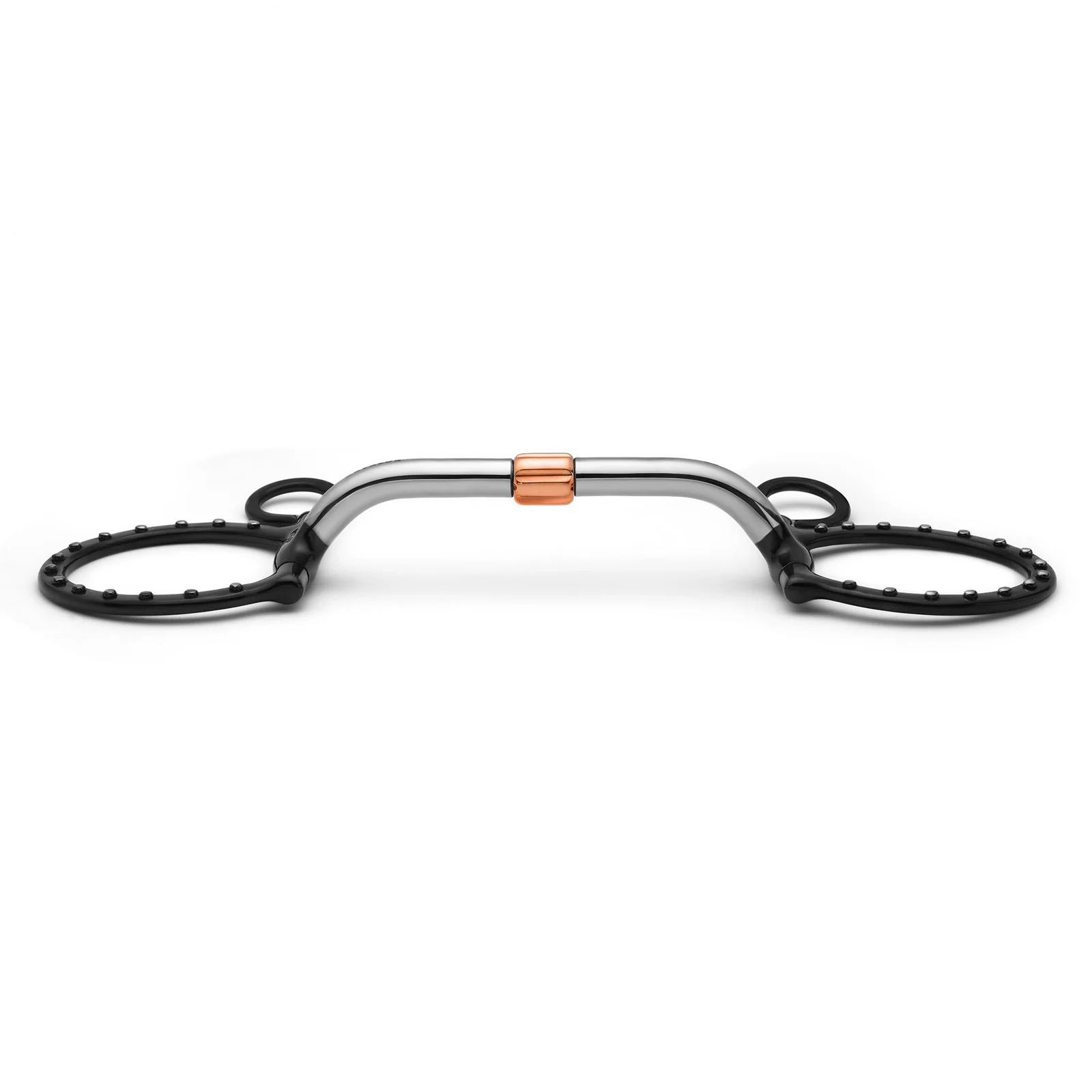 Baucher Pivot Cricket Roller Silver Dotted Snaffle Horse Bit