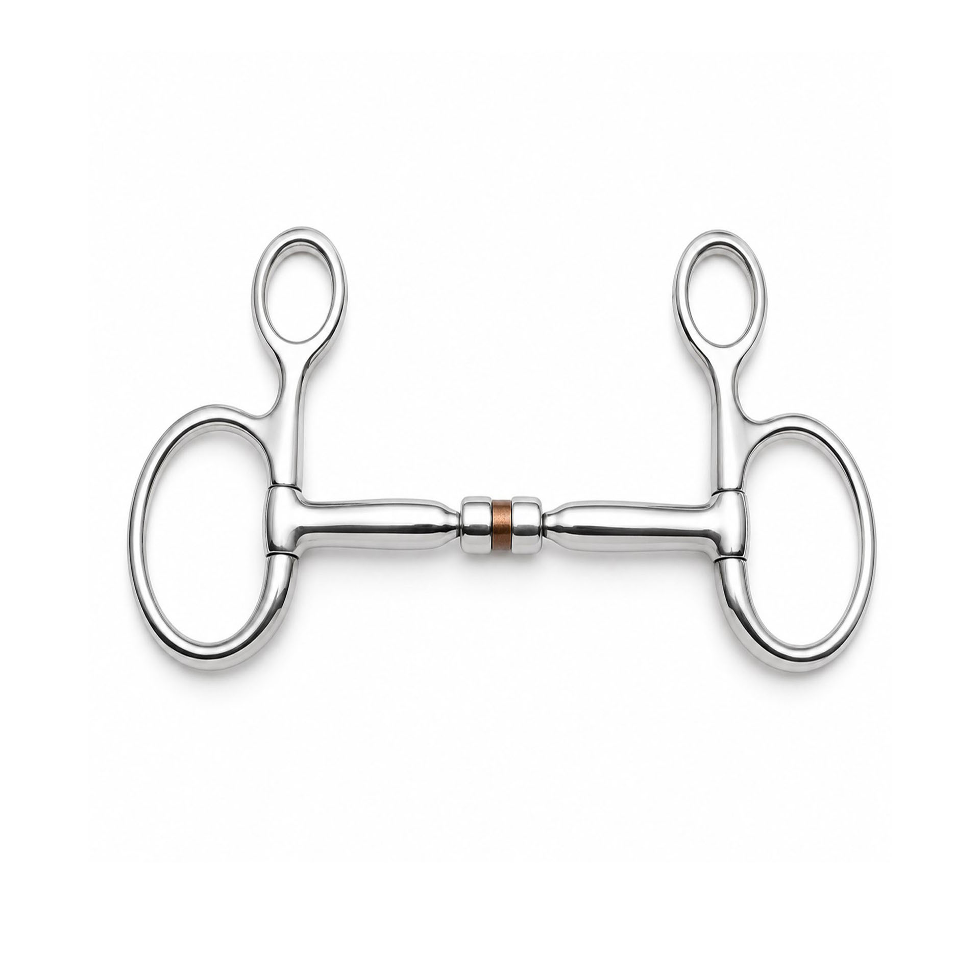 ported copper roller full cheek sweet iron snaffle horse bit