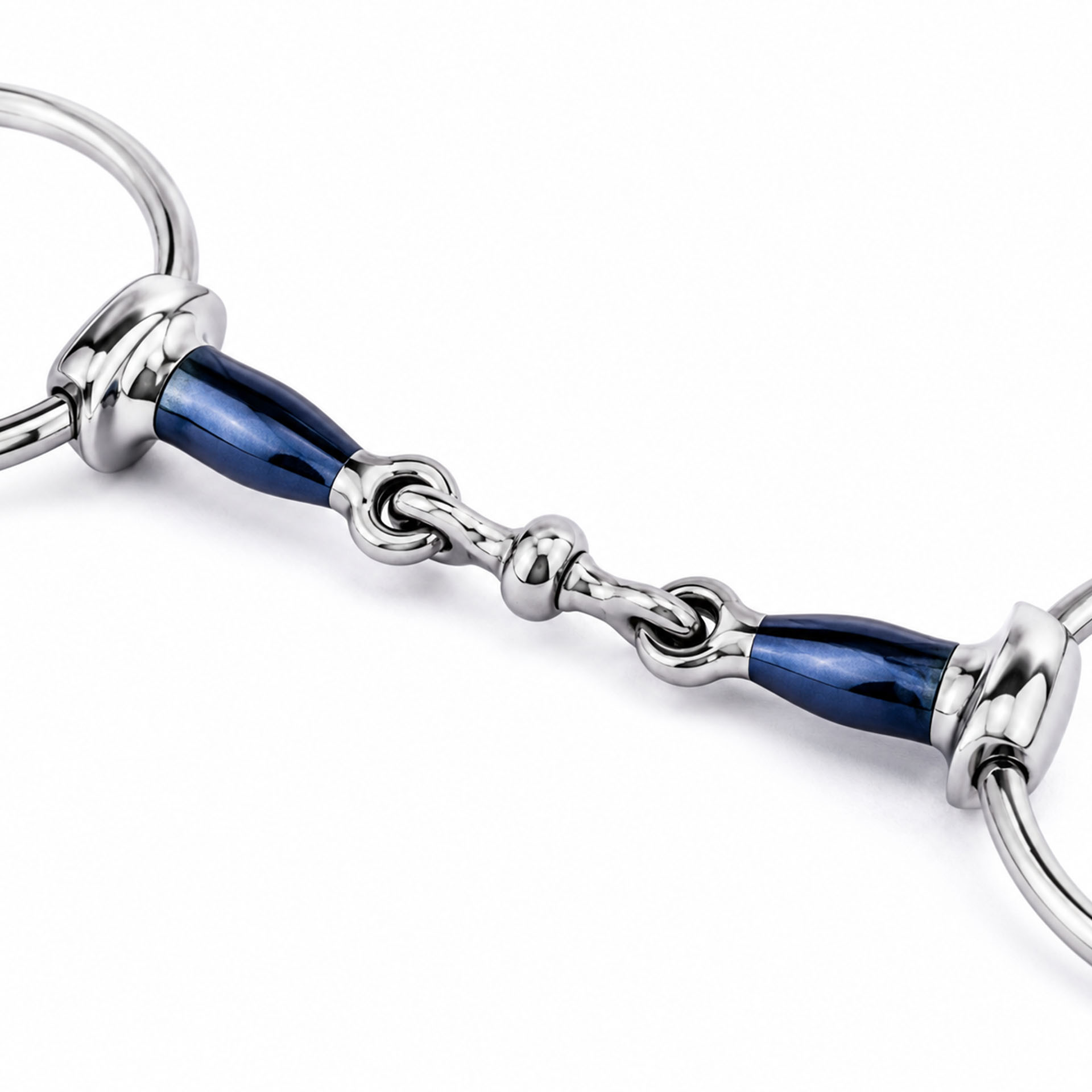 ported copper roller loose ring snaffle horse bit