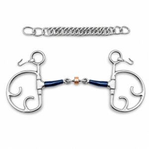 copper roller butterfly cheek horse bit