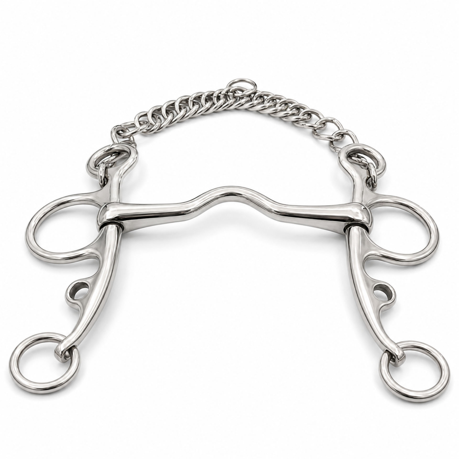 short shank baucher low port sweet iron horse bit