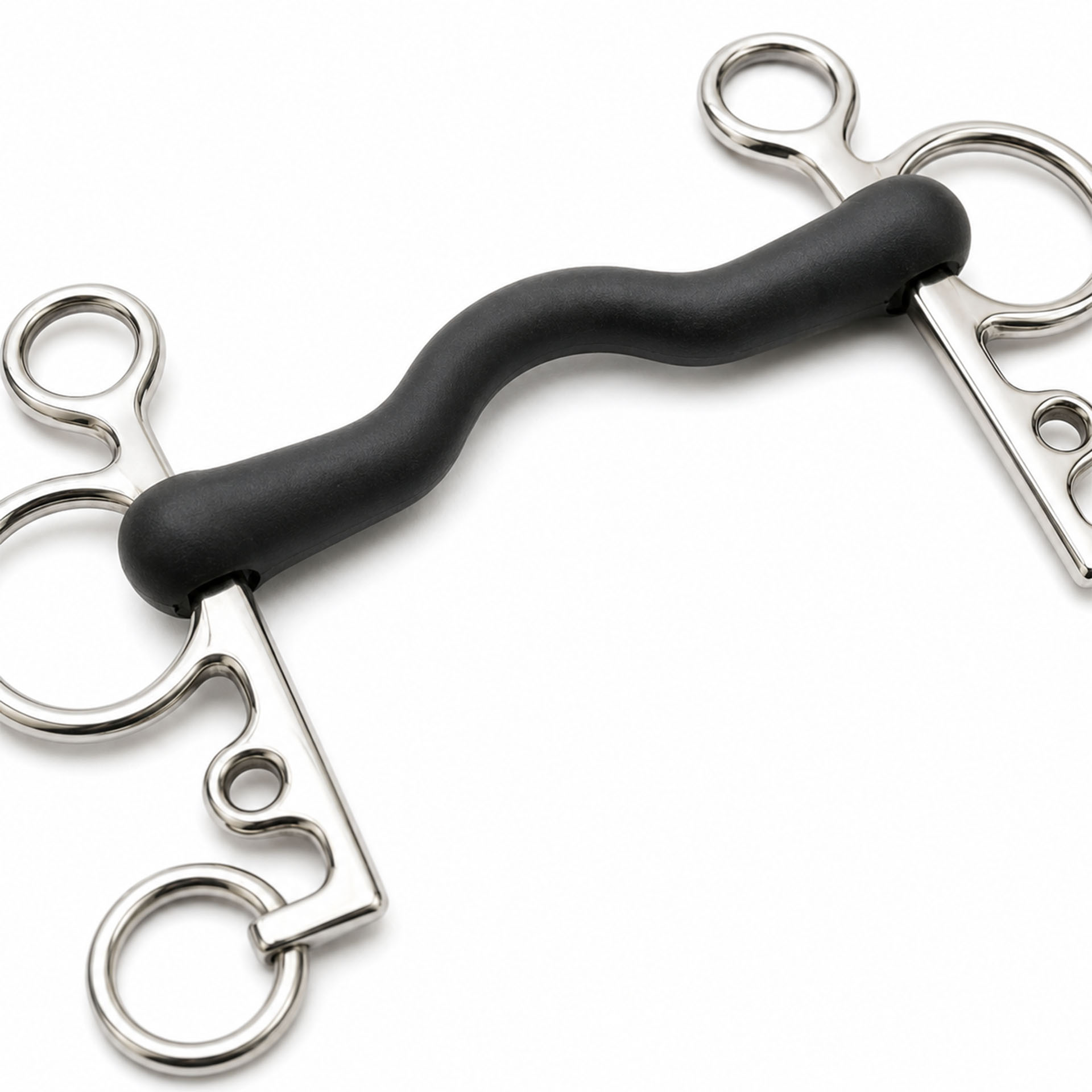 sweet iron low port kimberwick horse bit with curb chain