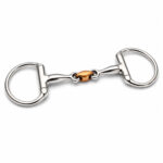 Gold Lozenge D-Ring Snaffle Horse Bit
