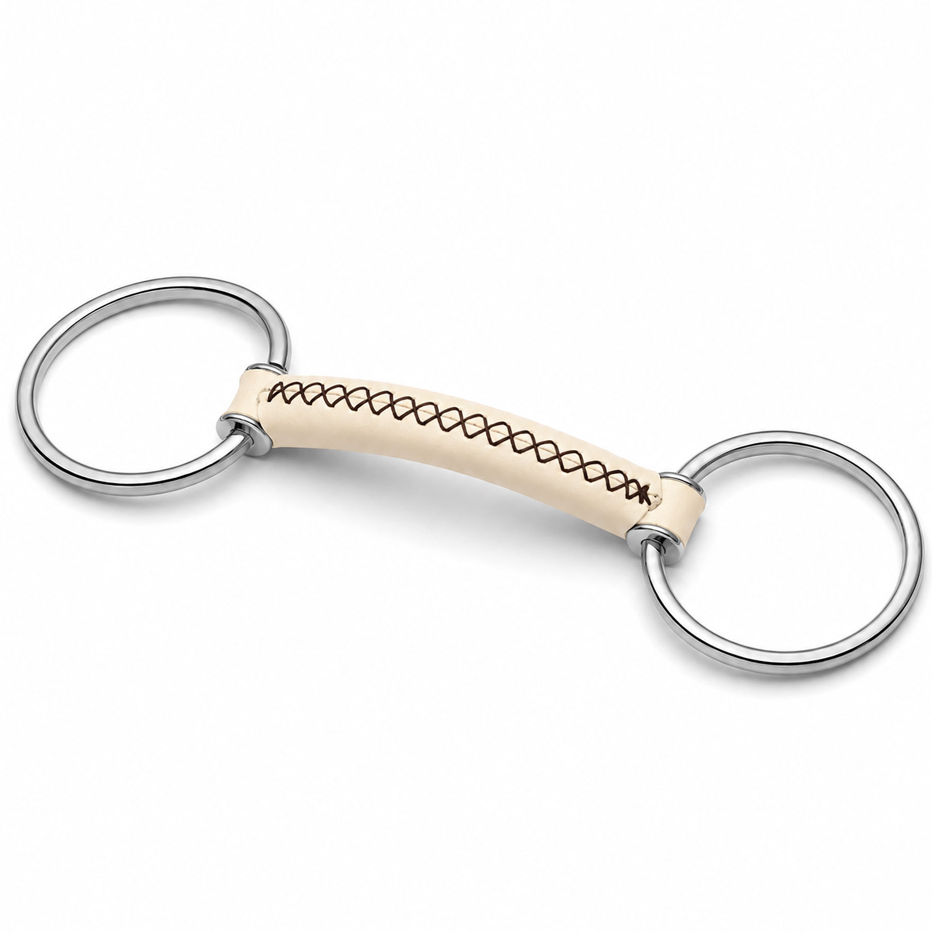 luxury leather covered mullen mouth loose ring horse bit
