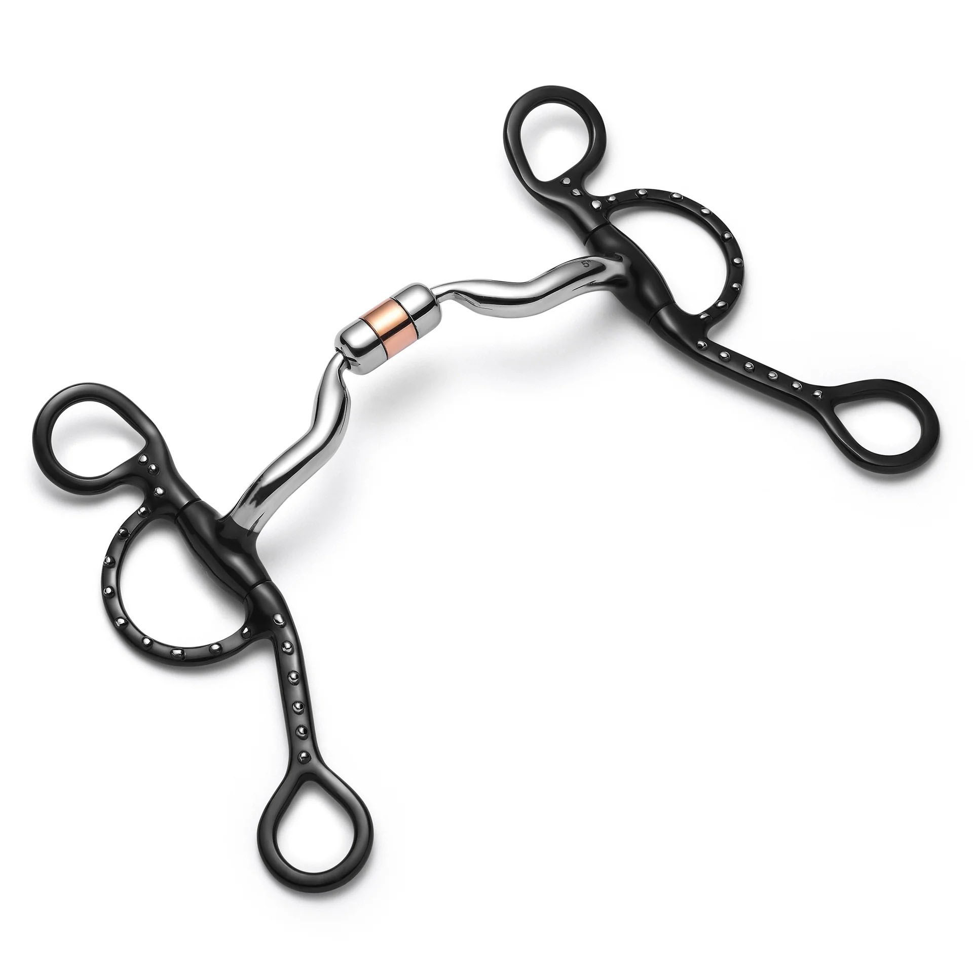 Argentine Low Port Capsule Silver Dotted Curb Horse Bit