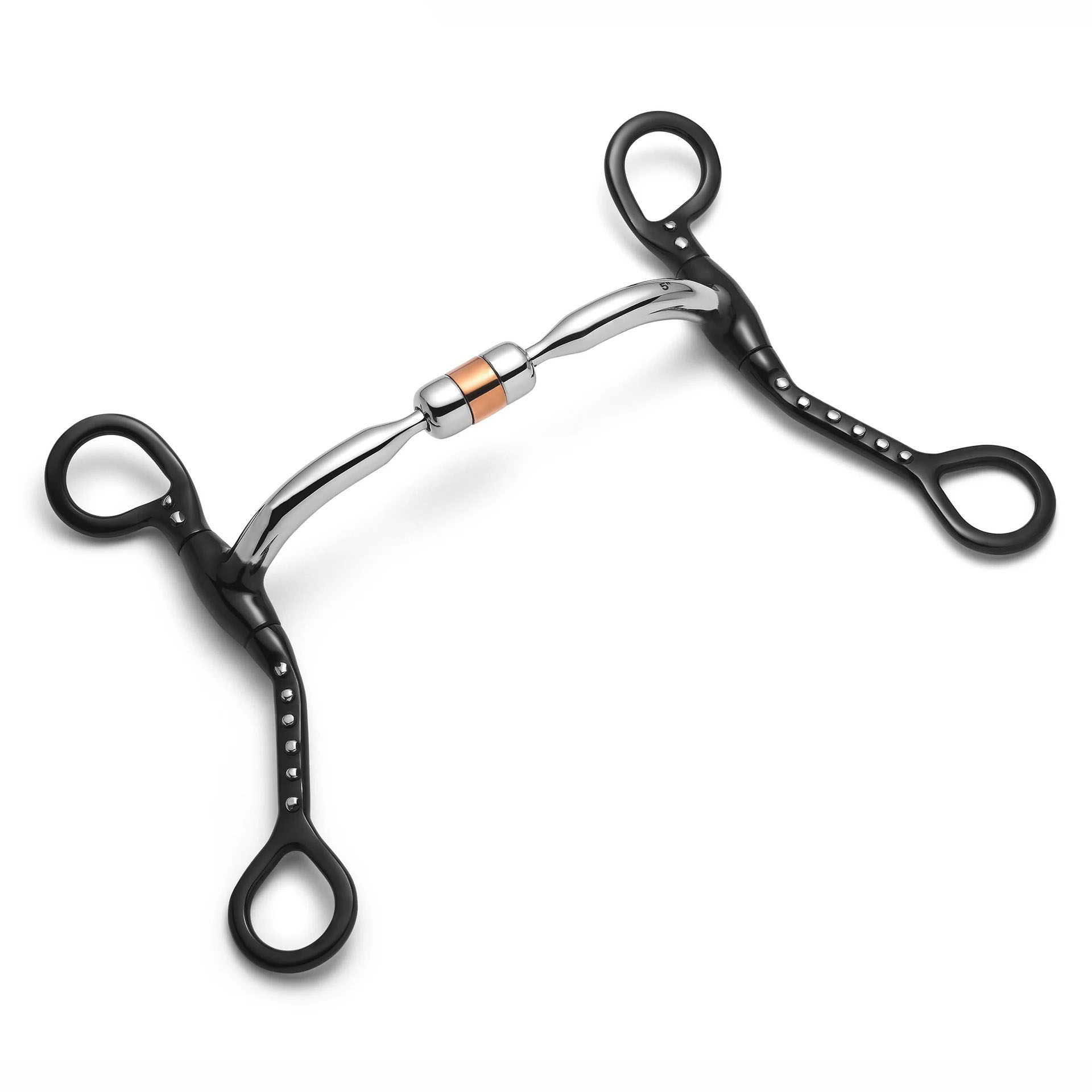 short shank capsule silver dotted curb horse bit