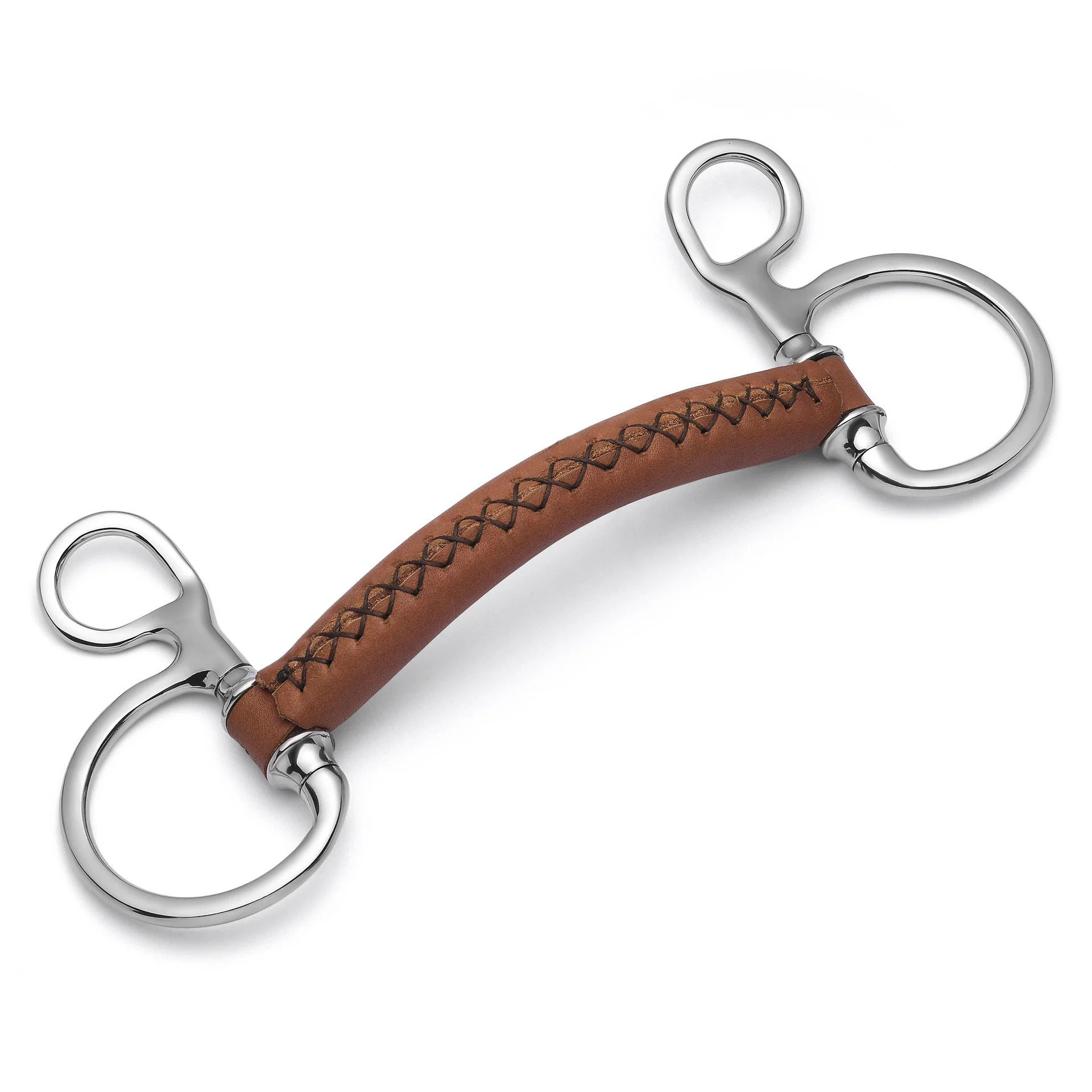 baucher soft leather snaffle horse bit