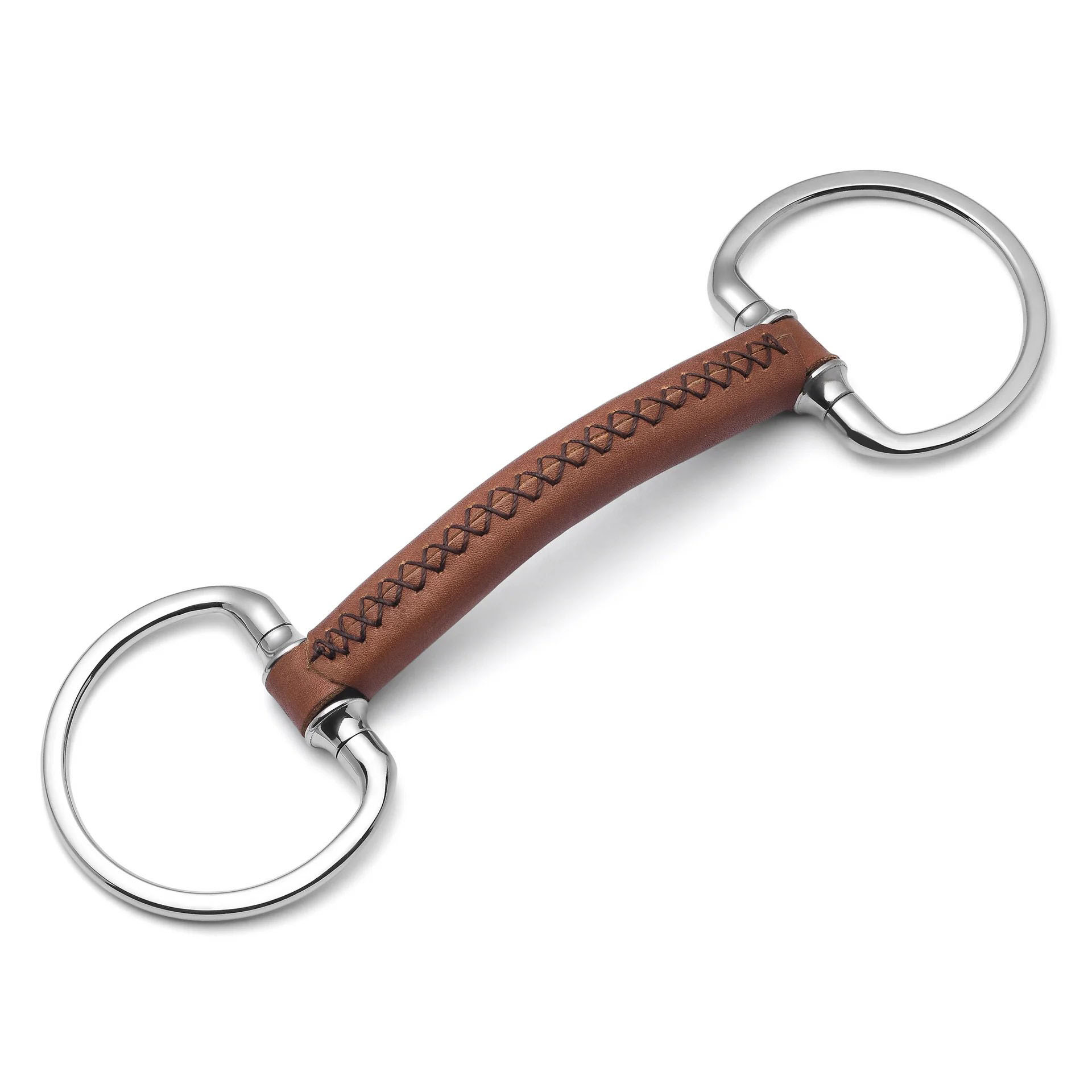 eggbutt soft leather snaffle horse bit