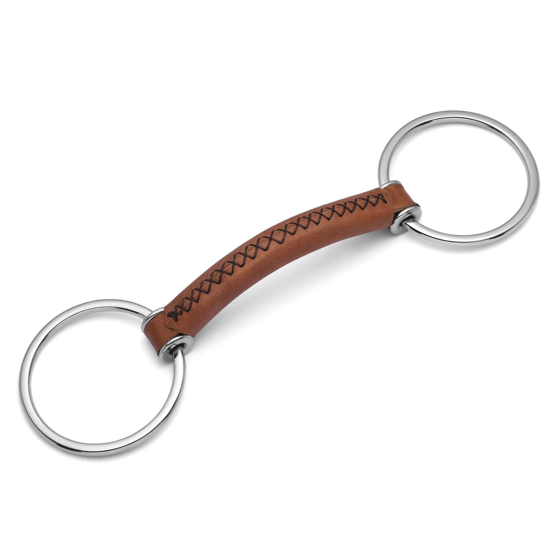 loose ring soft leather snaffle horse bit
