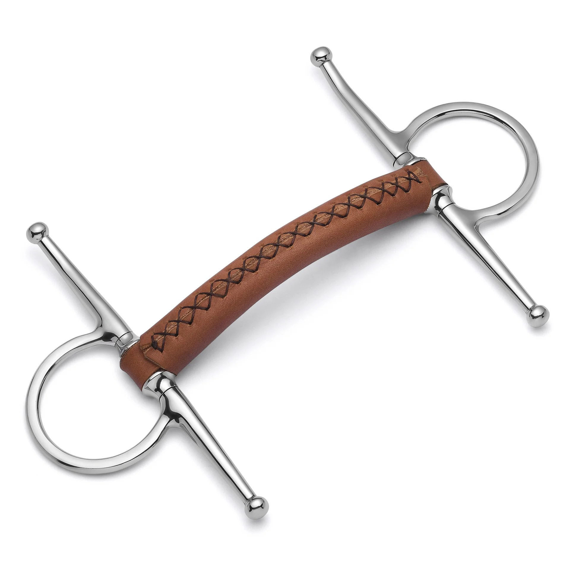 full cheek soft leather snaffle horse bit