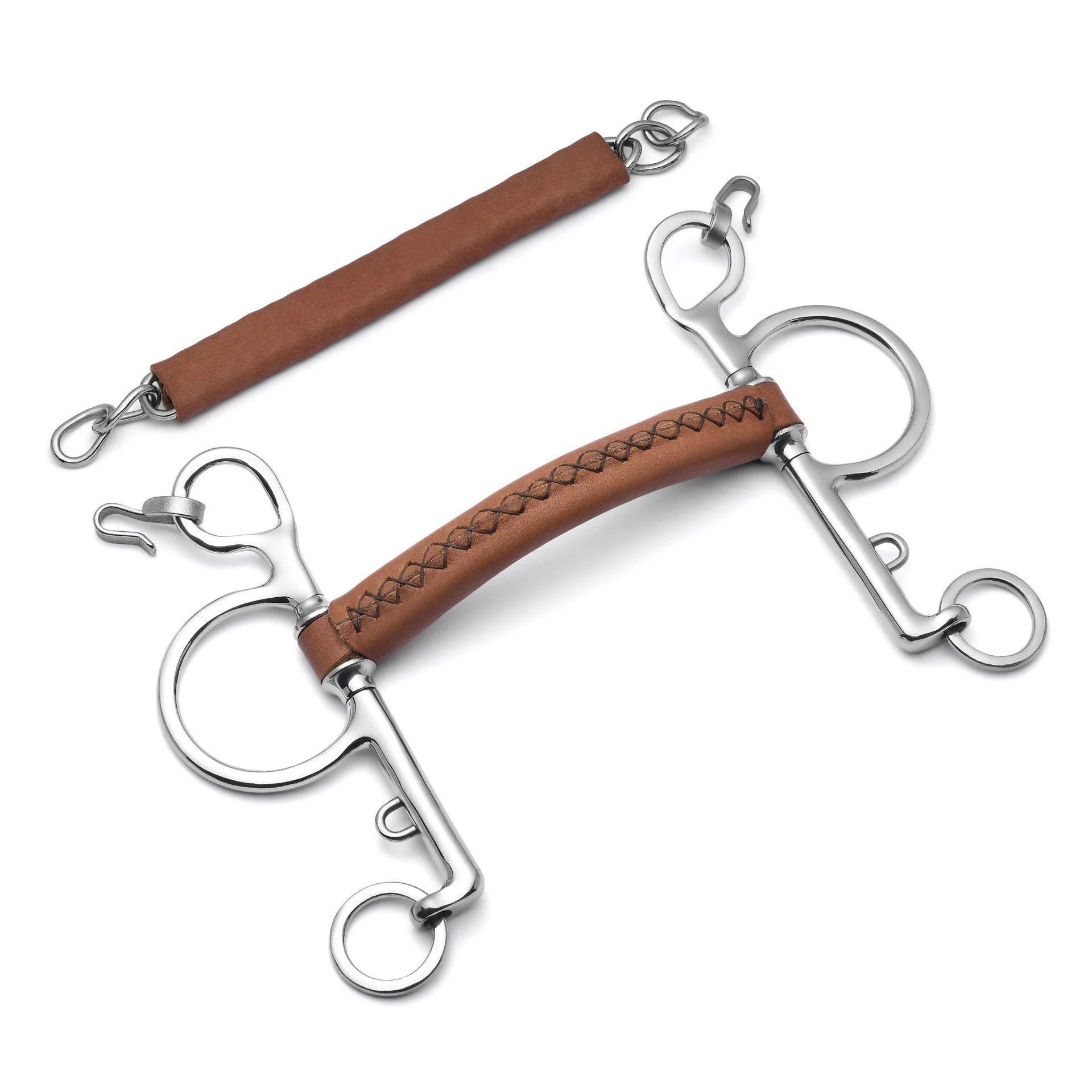 pelham soft leather curb horse bit