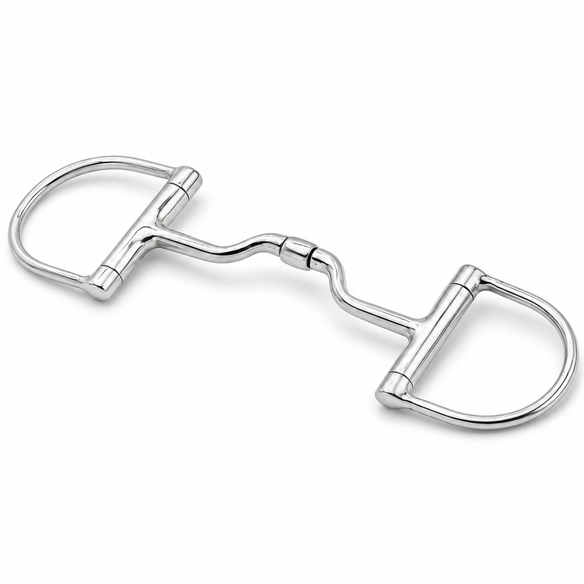 ported copper roller d ring sweet iron snaffle horse bit
