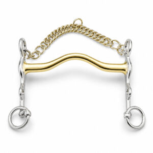 blue sweet iron barrel short shank horse bit