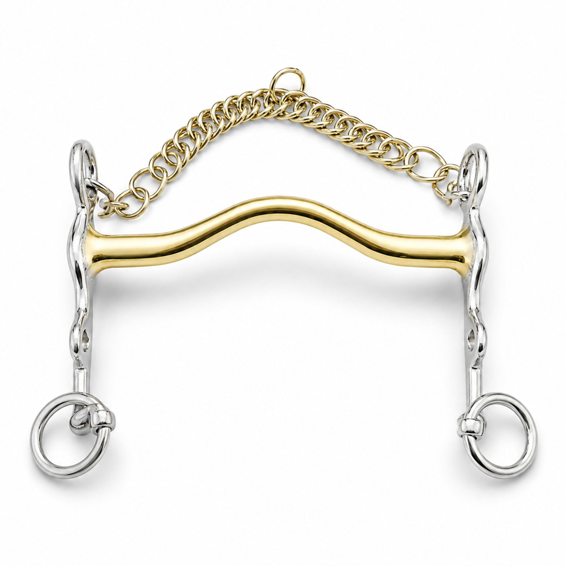 blue sweet iron barrel short shank horse bit
