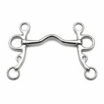 Black Steel Copper Roller Medium Port Correction Horse Bit