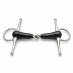 Copper Roller Full Cheek Horse Bit with Black Cheeks