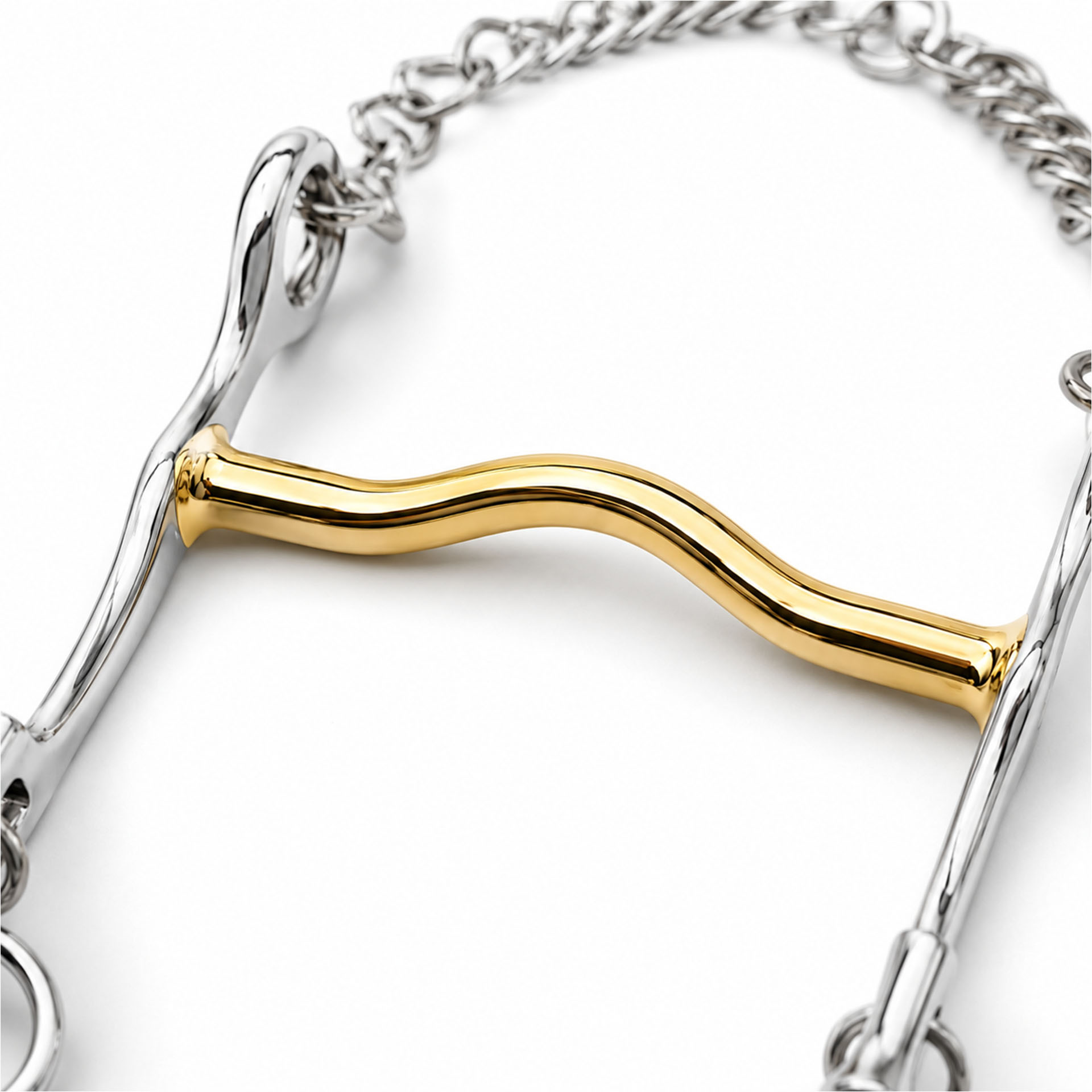baucher low port mullen mouth horse bit
