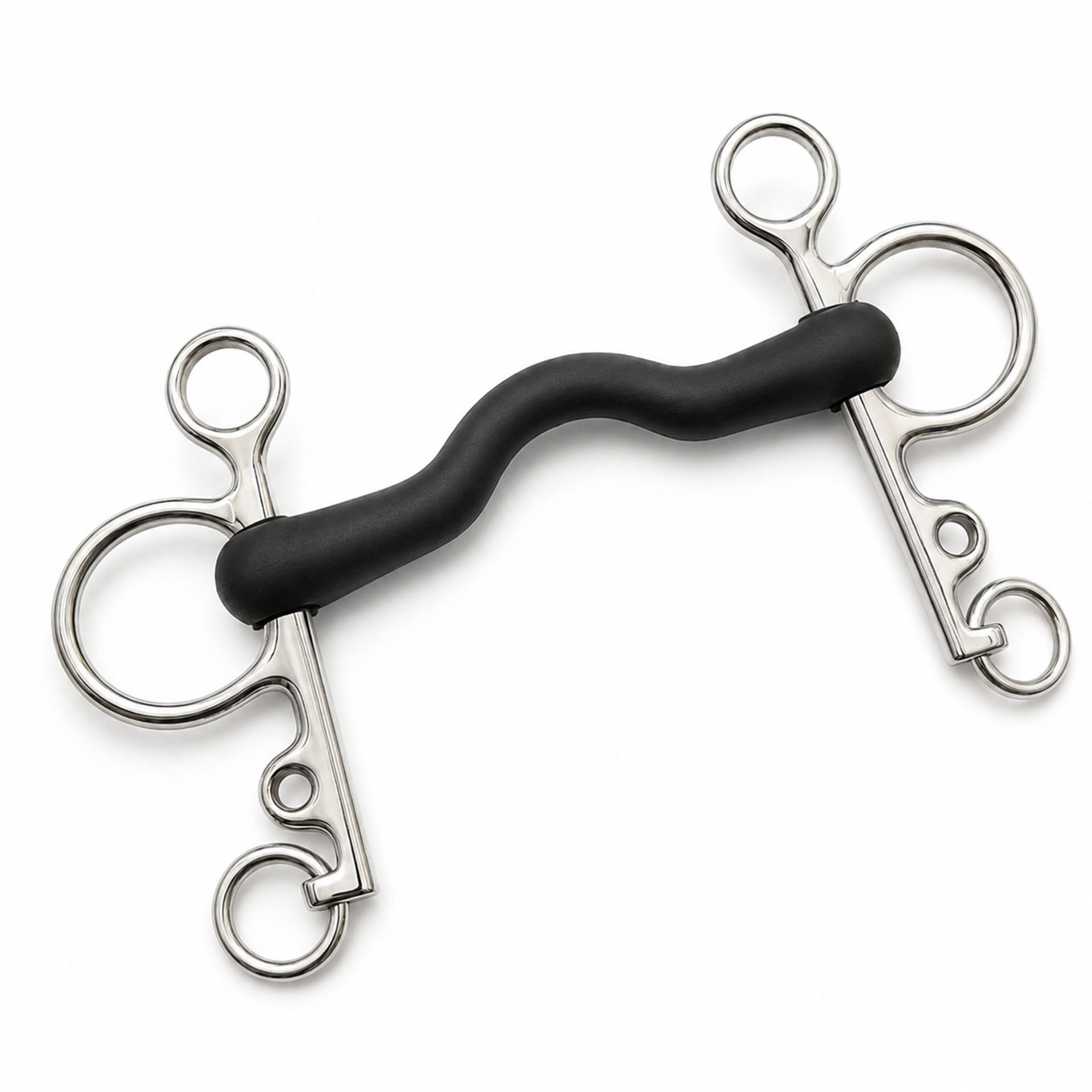 sweet iron low port kimberwick horse bit with curb chain