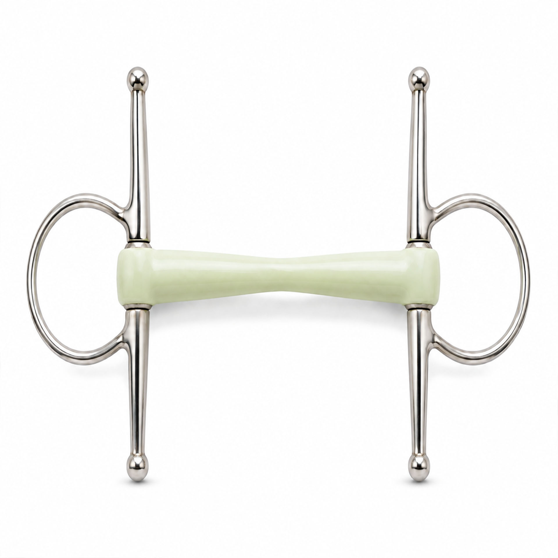black copper roller full cheek training horse bit