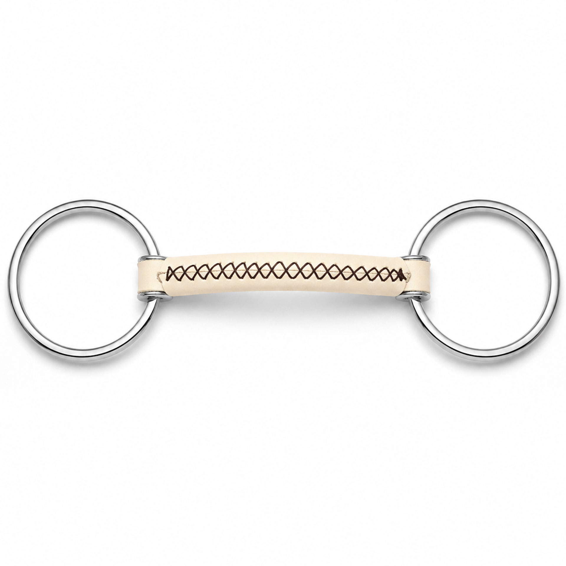 luxury leather covered mullen mouth loose ring horse bit