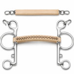 Premium Leather Covered Mullen Mouth Pelham Horse Bit