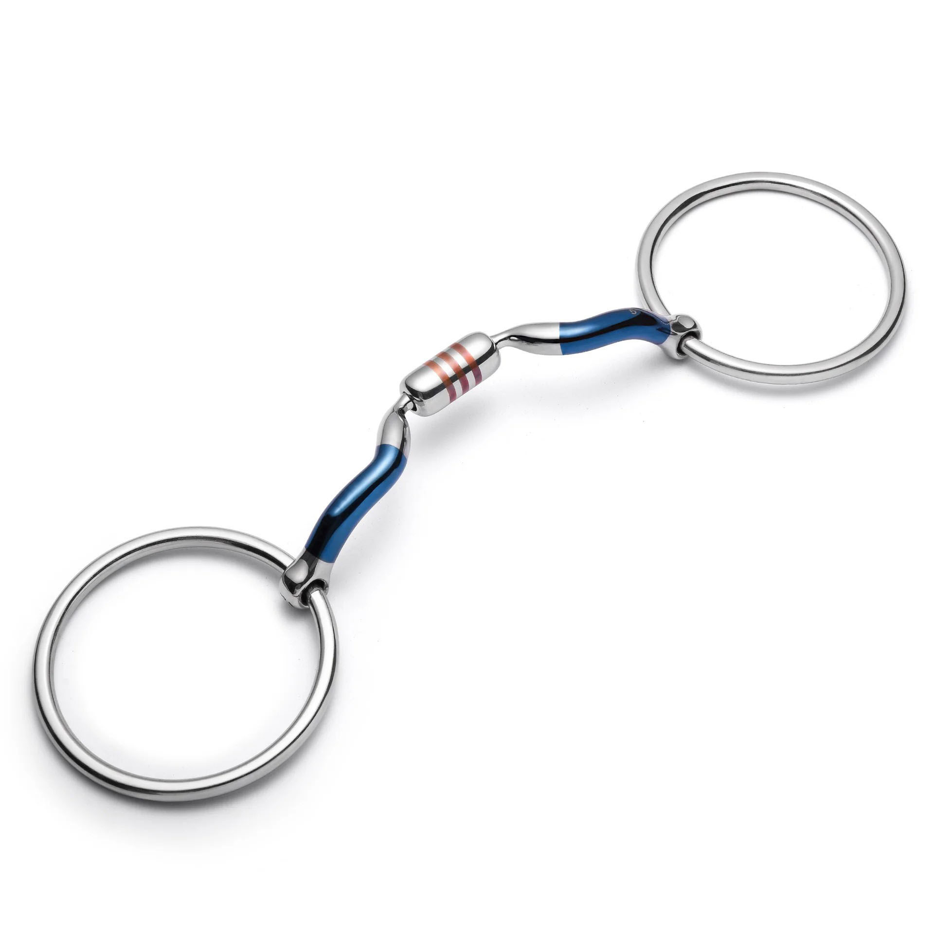 loose ring low port capsule sweet iron snaffle horse bit