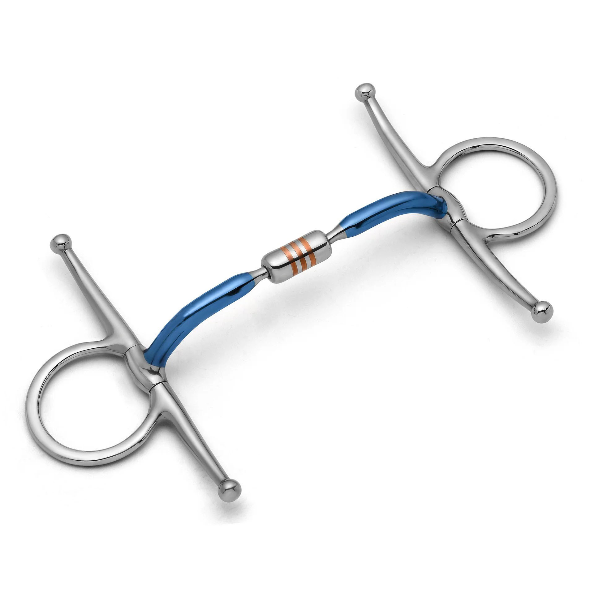 full cheek capsule sweet iron snaffle horse bit