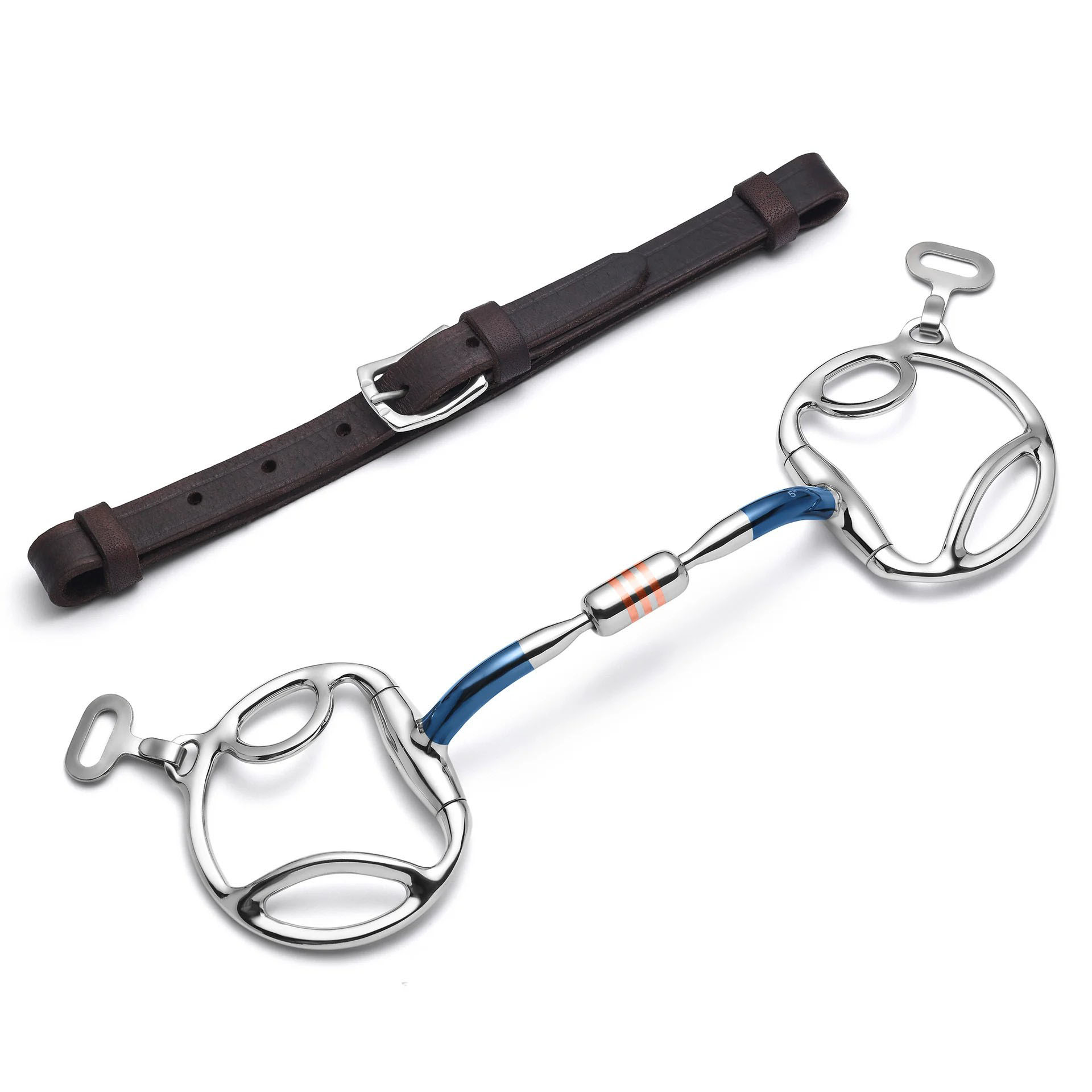 slotted d ring capsule sweet iron snaffle horse bit
