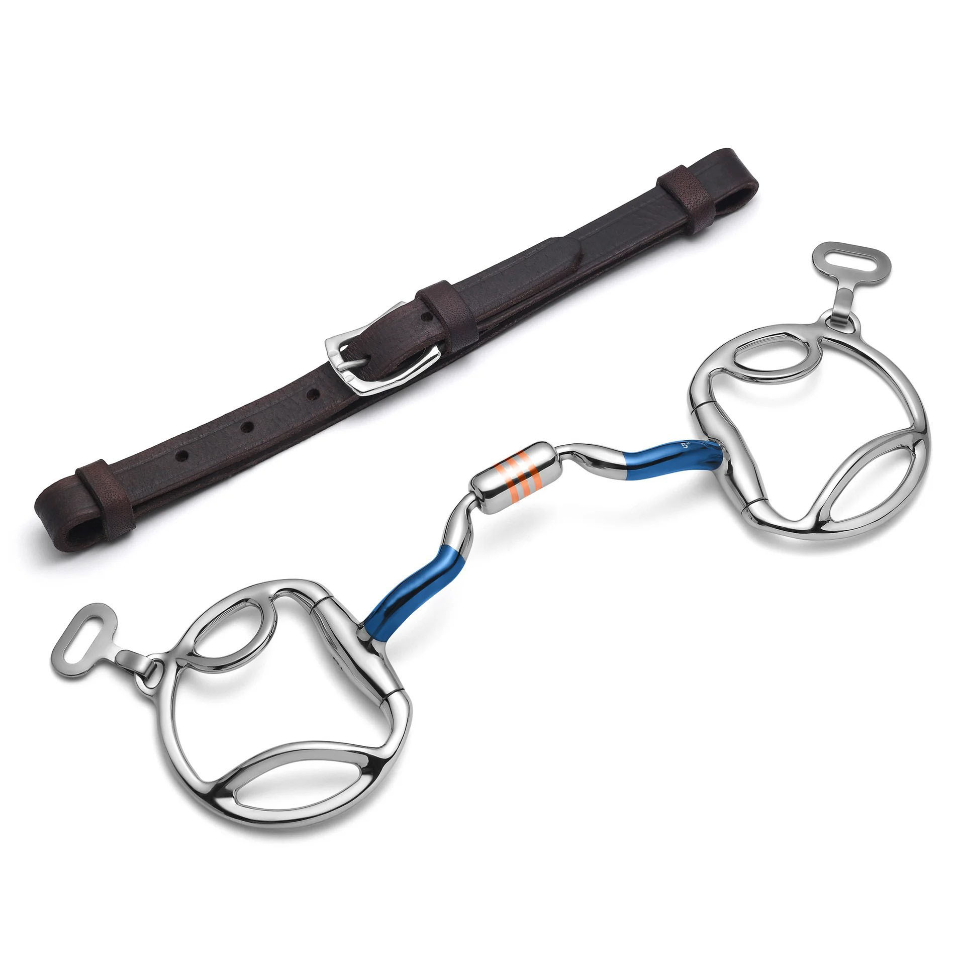 slotted d ring low port capsule sweet iron snaffle horse bit