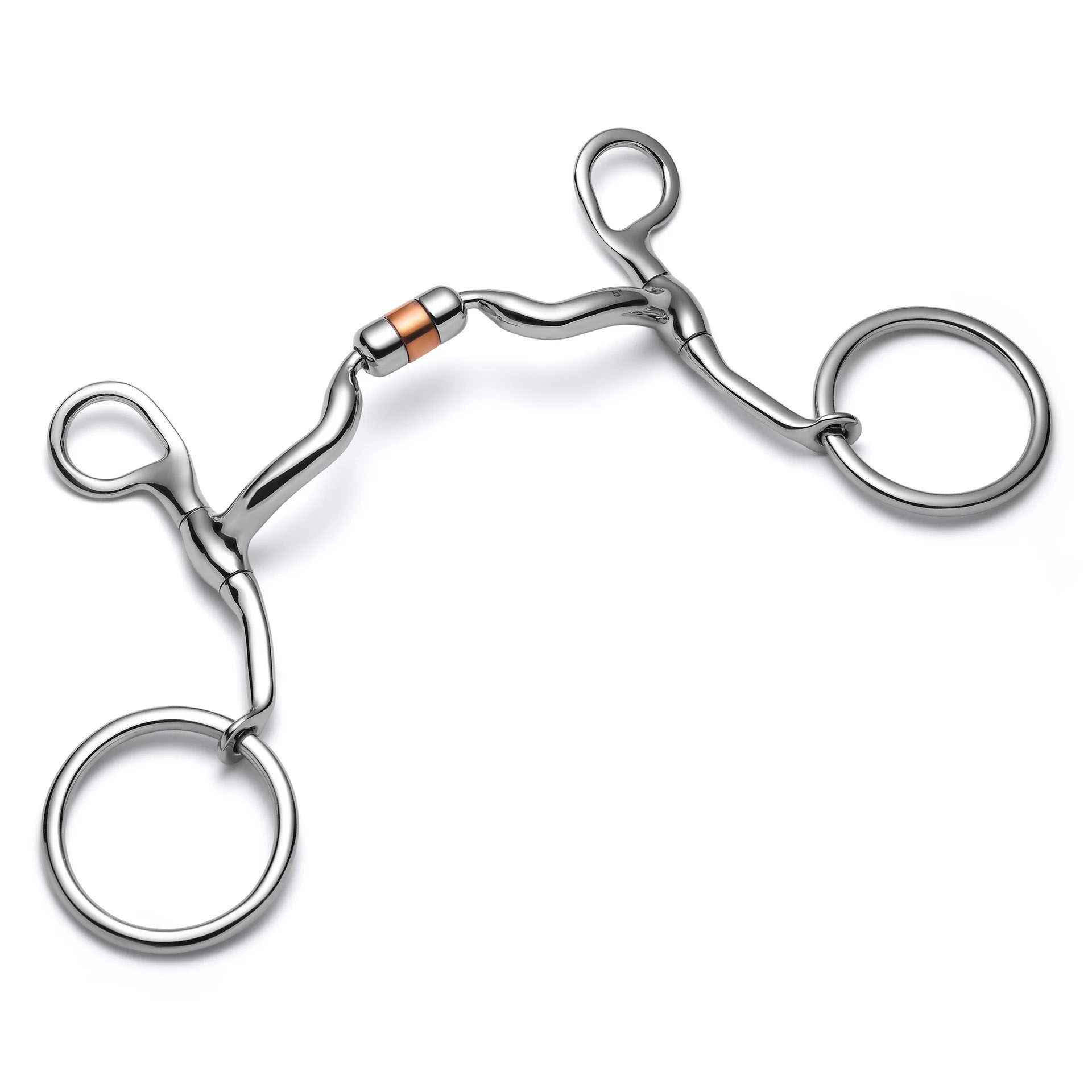loose shank low port capsule curb horse bit