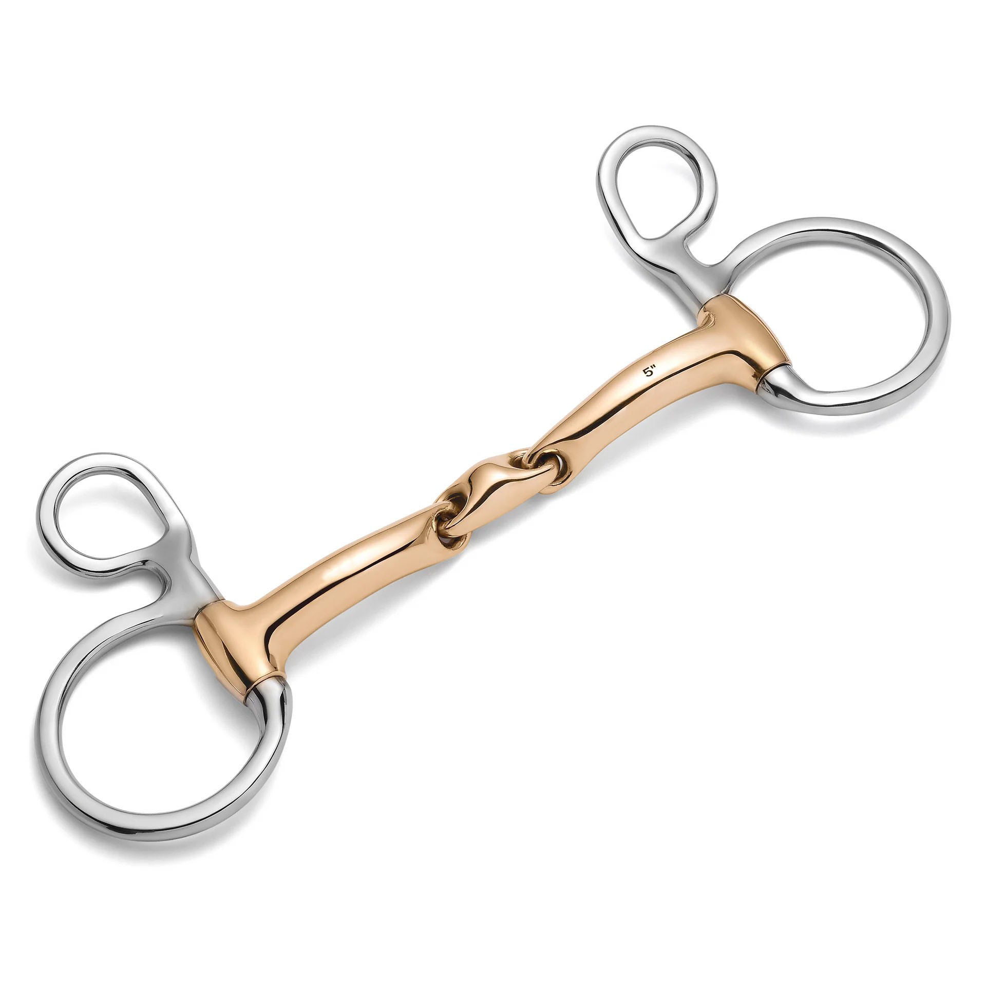 baucher lozenge savor gold snaffle horse bit
